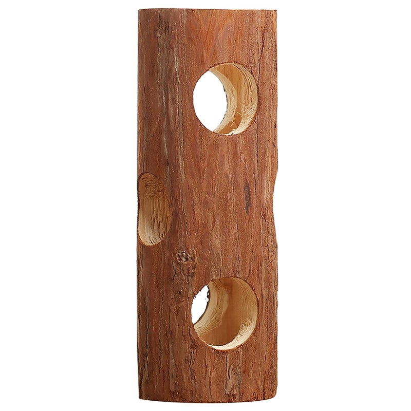 SunGrow Rabbit Log Chew, 8 Inches, Fresh Lumber Contemporary Textured Design 2-in-1 Hay Feeder and Molar Bunny Log Chew Teeth Care Toy, for Chinchilla, Hamster, Guinea Pig, Gerbils, Small Animals - Image 2